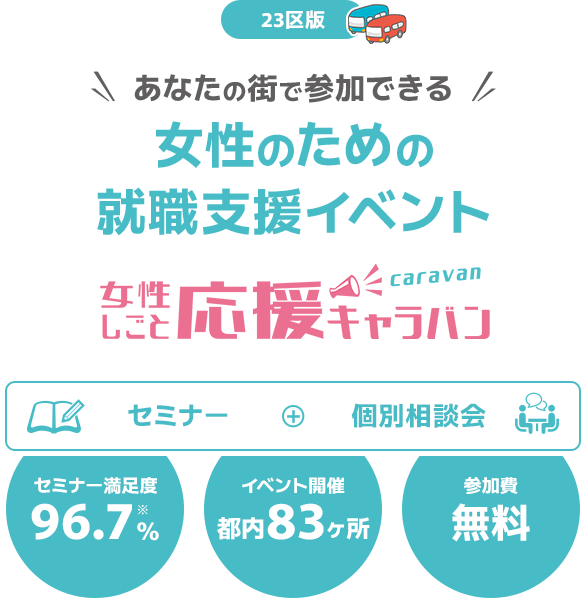 女性のための就職支援イベント　女性しごと応援キャラバン